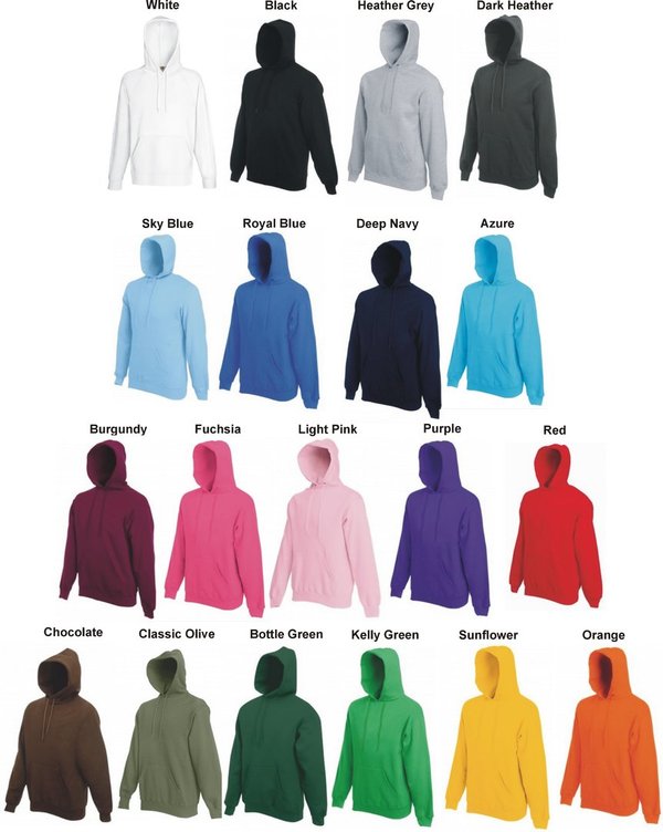 Embroidered Hoods in various colours